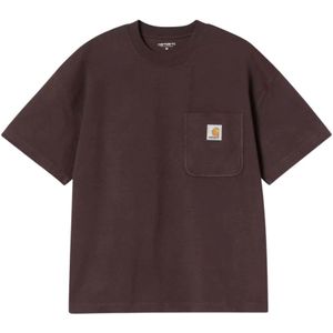 Carhartt Wip, Heren, Tops, Bruin, Maat: M Katoen,