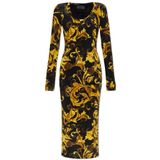 Versace Jeans Couture - Jurk met Barocco-print - Geel - Dames