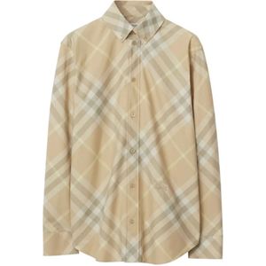 Burberry, Dames, Blouses & Shirts, Beige, Maat: 2XS Katoen,