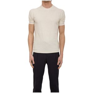 Paolo Pecora, Heren, Tops, Beige, Maat: 2XL Katoen,
