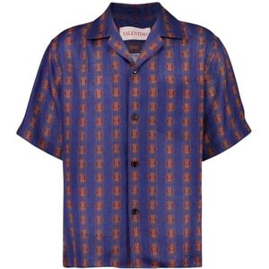 Valentino Garavani, Heren, Blouses & Shirts, Veelkleurig, Maat: 2XL Linnen,