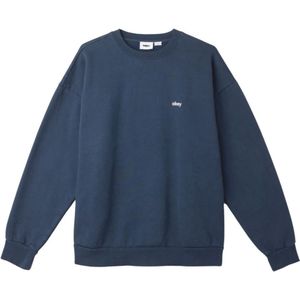 Obey, Heren, Sweatshirts & Hoodies, Blauw, Maat: XS Katoen,