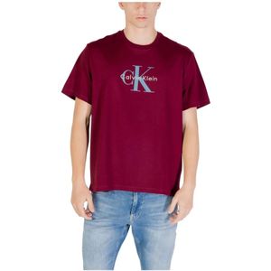 Calvin Klein Jeans, Heren, Tops, Rood, Maat: XL Katoen,