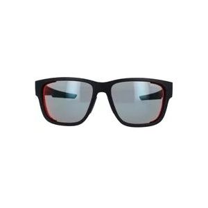 Prada Sportieve en stijlvolle zonnebril met donkergrijze lenzen , Black , unisex , Maat: 59 MM