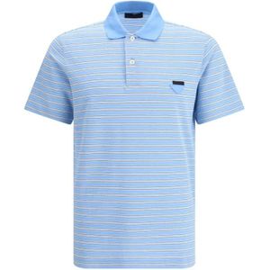 Prada, Heren, Tops, Blauw, Maat: S