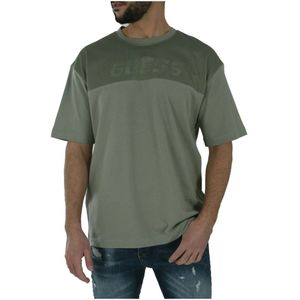 Guess, Heren, Tops, Groen, Maat: M Katoen,