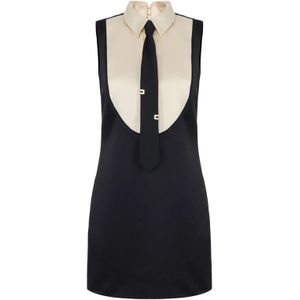 Elisabetta Franchi, Dames, Jurken, Veelkleurig, Maat: XS Satijn,