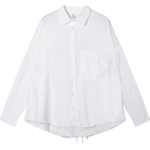 10Days, Dames, Blouses & Shirts, Wit, Maat: 2XS Katoen,