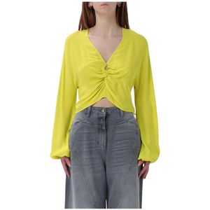 Elisabetta Franchi - Blouse - Geel - Zijde