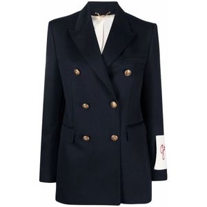 Golden Goose, Dames, Jassen, Blauw, Maat: 2XS Leer,