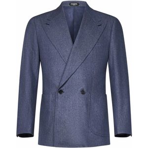 Franzese Collection, Heren, Jassen, Blauw, Maat: S Denim,