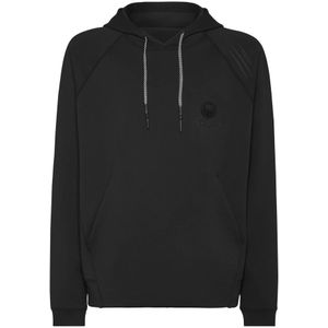 Plein Sport, Heren, Sweatshirts & Hoodies, Zwart, Maat: XS Katoen,