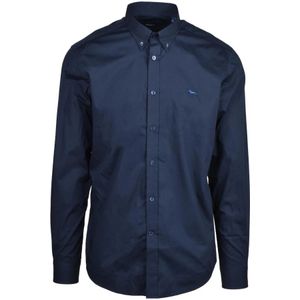 Harmont & Blaine, Heren, Overhemden, Blauw, Maat: L Katoen,