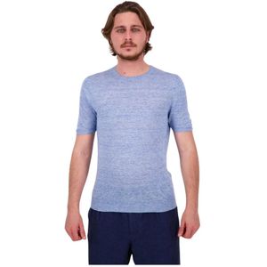 Gran Sasso, Heren, Tops, Blauw, Maat: XL Linnen,