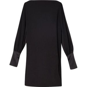 Liu Jo, Dames, Jurken, Zwart, Maat: S Poliester,