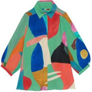 G.Kero, Dames, Blouses & Shirts, Veelkleurig, Maat: XS Viscose,