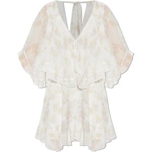 Loveshackfancy, Dames, Jurken, Beige, Maat: S Chiffon,