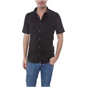 Daniele Alessandrini, Heren, Overhemden, Zwart, Maat: XL Katoen,