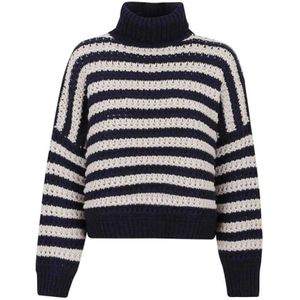 Brunello Cucinelli, Dames, Truien, Blauw, Maat: 2XS Zijde,