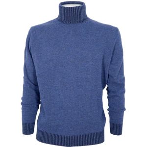 Cashmere Company, Heren, Truien, Blauw, Maat: XL Wol,