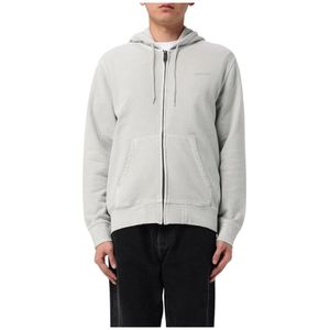 Carhartt Wip, Heren, Sweatshirts & Hoodies, Grijs, Maat: M Katoen,