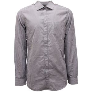 Dolce & Gabbana, Heren, Overhemden, Grijs, Maat: L Katoen,