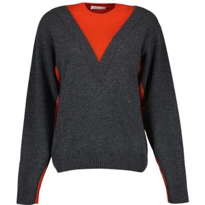 Rabanne, Dames, Truien, Grijs, Maat: S Wol,