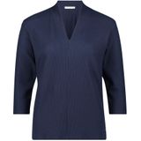 Betty & Co - Casual Shirt - Blauw - Dames - V-hals