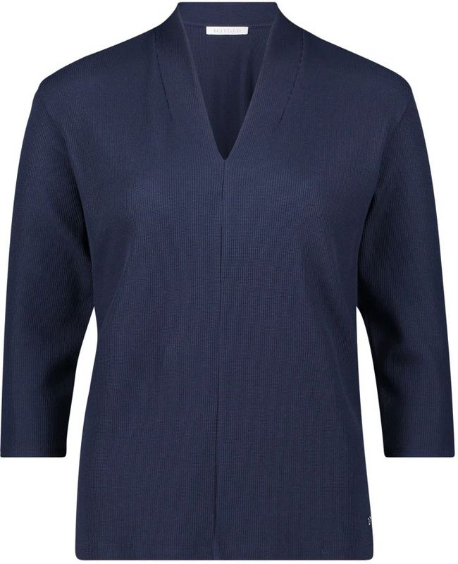 Betty & Co - Casual Shirt - Blauw - Dames - V-hals