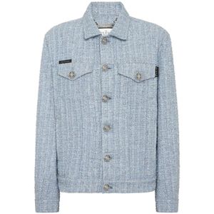 Philipp Plein, Dames, Jassen, Blauw, Maat: S Denim,