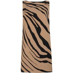 Roberto Cavalli, Dames, Jurken, Bruin, Maat: XS Viscose,