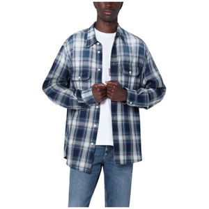 Dsquared2, Heren, Overhemden, Blauw, Maat: M Katoen,