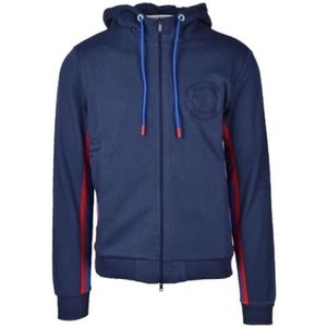 Bikkembergs, Heren, Sweatshirts & Hoodies, Blauw, Maat: S Katoen,