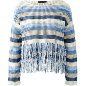 Oui, Dames, Truien, Veelkleurig, Maat: S Katoen,