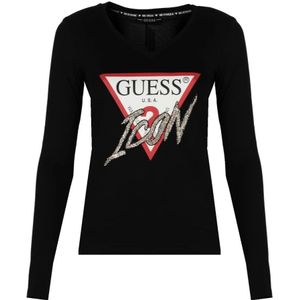 Guess, Dames, Tops, Zwart, Maat: XS Katoen,