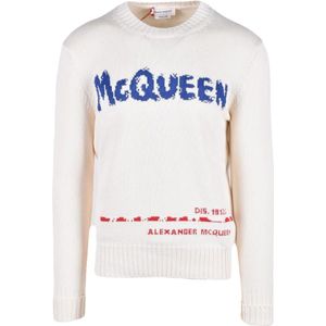 Alexander McQueen, Heren, Truien, Wit, Maat: XL Katoen,