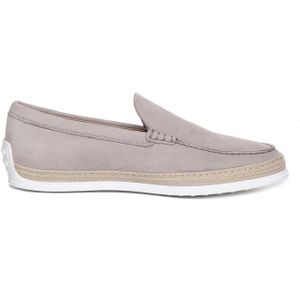 Tod's Grijze Suède Loafers voor Heren , Gray , Heren , Maat: 42 EU