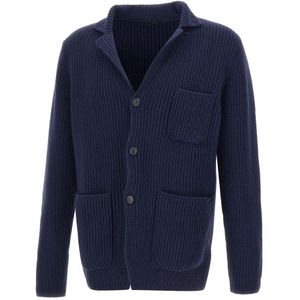 Fay, Heren, Truien, Blauw, Maat: M Wol,