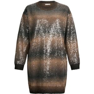 Liu Jo, Dames, Jurken, Bruin, Maat: XS Wol,