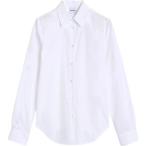 Aspesi, Dames, Blouses & Shirts, Wit, Maat: 2XS Katoen,
