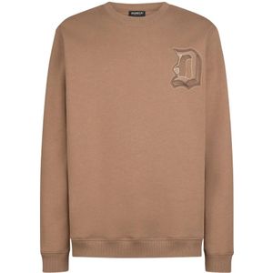 Dondup, Heren, Sweatshirts & Hoodies, Bruin, Maat: S Katoen,