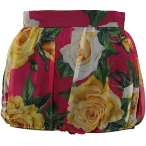 Dolce & Gabbana - Hotpants - Roze - Hoge Taille - Bloemenprint
