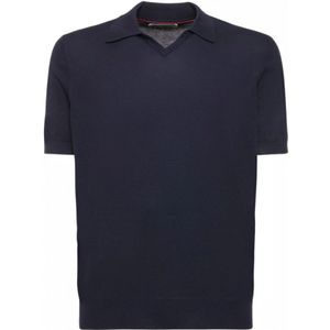 Brunello Cucinelli, Heren, Tops, Blauw, Maat: M Katoen,
