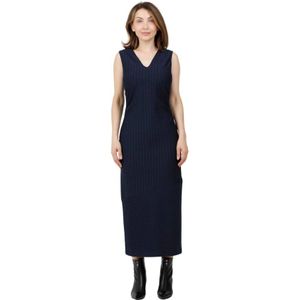 Max Mara, Dames, Jurken, Blauw, Maat: S Leer,