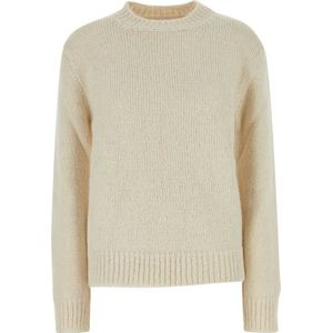 Jil Sander, Dames, Truien, Beige, Maat: XS Wol,