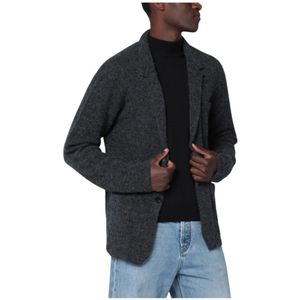 Roberto Collina, Heren, Jassen, Grijs, Maat: XL Wol,