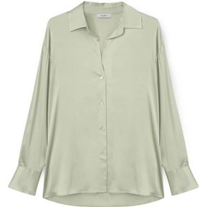 Motivi, Dames, Blouses & Shirts, Groen, Maat: S Satijn,