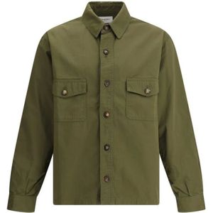 Saint Laurent, Heren, Jassen, Groen, Maat: S Katoen,