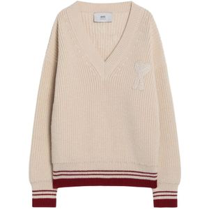 Ami Paris, Dames, Truien, Beige, Maat: S