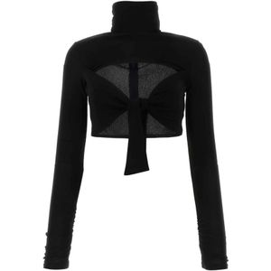 Msgm, Dames, Truien, Zwart, Maat: 2XS Viscose,